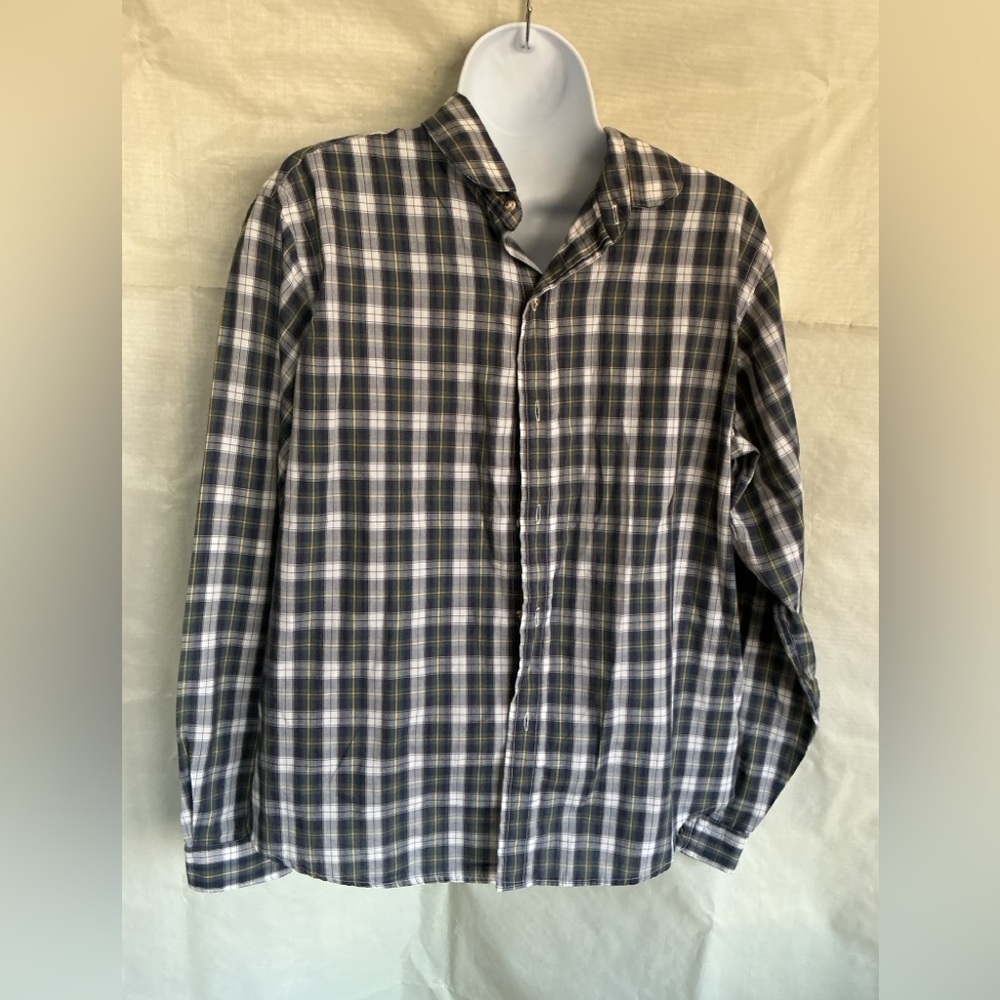 Lands' End Checkered Button-Down Shirt